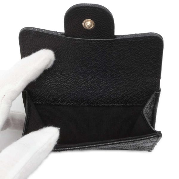 9541429 06 CHANEL Matelasse Cocomark Small Flap Wallet Black