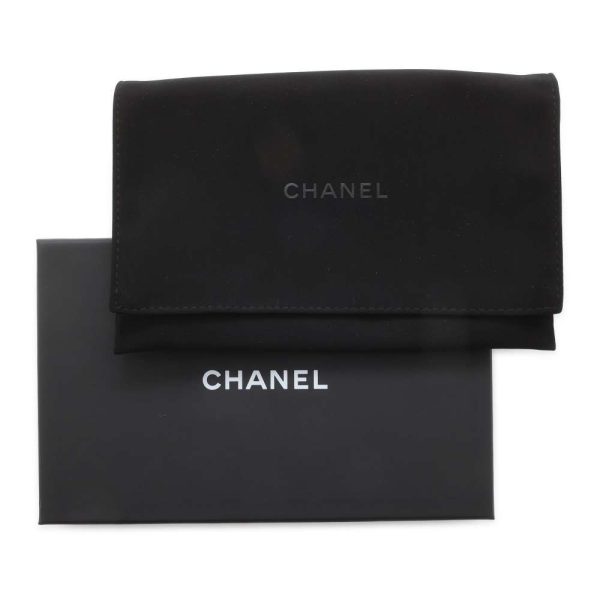 9541450 09 CHANEL Matelasse Coco Mark Caviar Skin Black Wallet