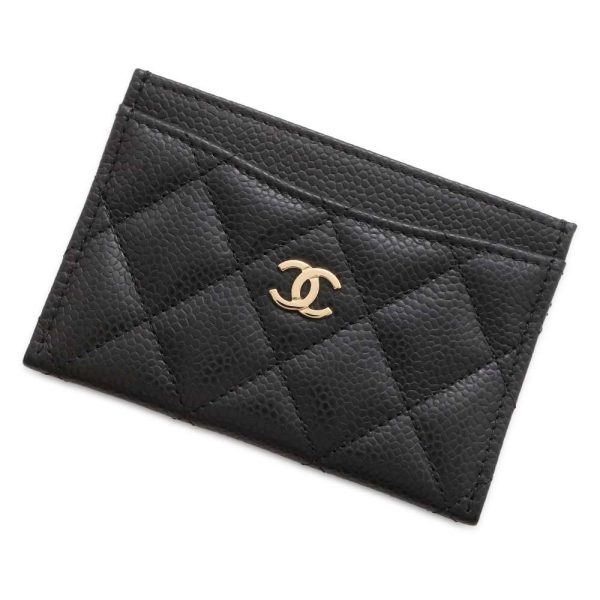 9541474 01 CHANEL Card Case Matelasse CocoMark Caviar Black