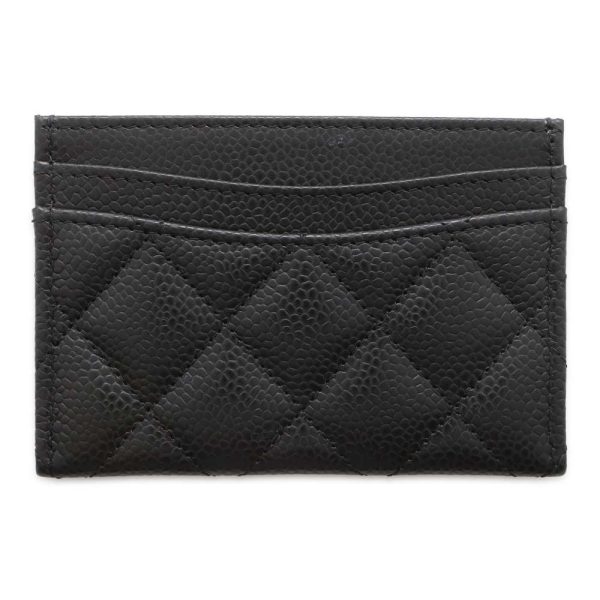 9541474 03 CHANEL Card Case Matelasse CocoMark Caviar Black