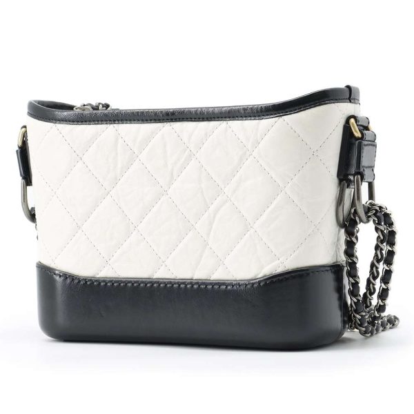 9544529 02 CHANEL Small Hobo Chain Shoulder Bag Cocomark Gabriel de Black White