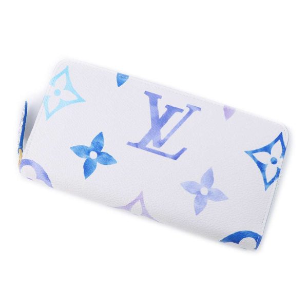 9548848 01 Louis Vuitton Zippy Wallet Long Wallet Monogram Visor Pool WhiteBlue