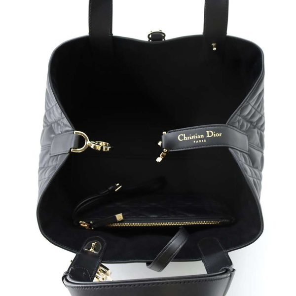 9549500 05 Dior Toujours Macro Cannage Medium Calf Handbag Black