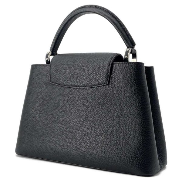 9550674 02 Louis Vuitton Taurillon Capucines PM Black