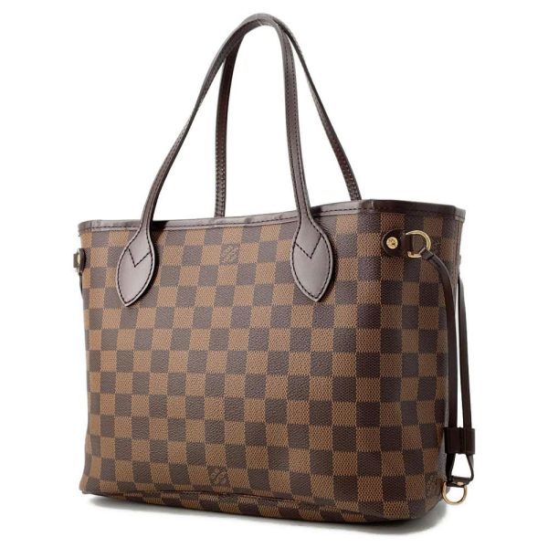 9553064 02 Louis Vuitton Neverfull PM Tote Bag Damier Ebene Brown