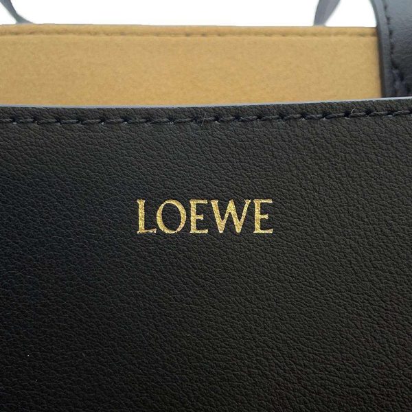 9556157 08 LOEWE Puzzle FMedium Calf Tote Bag Black