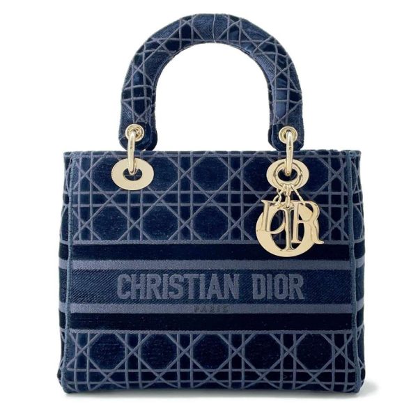 9557628 01 Christian Dior Dior D Lite Medium Velor Handbag