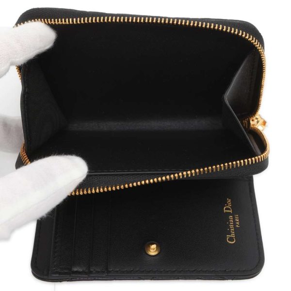 9557994 06 Christian Dior Caro Cannage Wallet Black