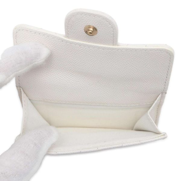 9558809 06 CHANEL Matelasse Cocomark Small Flap Wallet White