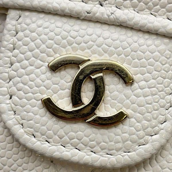 9558809 12 CHANEL Matelasse Cocomark Small Flap Wallet White