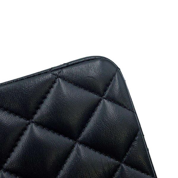 9561311 06 CHANEL Chain Bag Coco Mark Lambskin Mini Matelasse Black