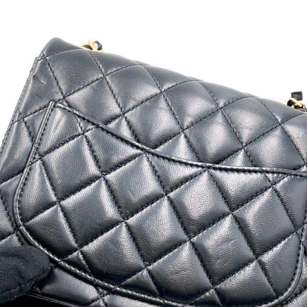 9561311 08 CHANEL Chain Bag Coco Mark Lambskin Mini Matelasse Black