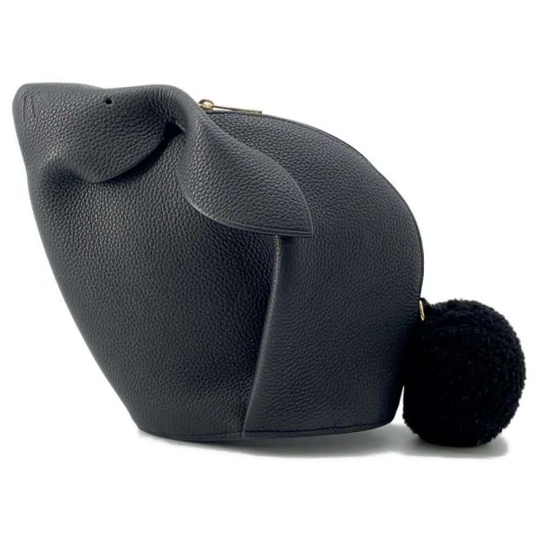 9562684 01 LOEWE Bunny Animal Shoulder Bag Black