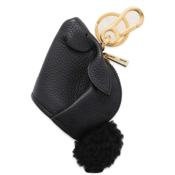 9562691 01 LOEWE Bunny Animal Keychain Coin Case Black