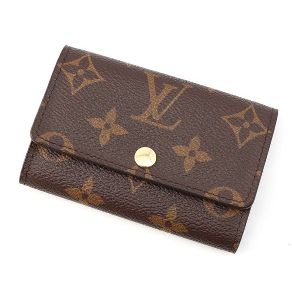 9563490 01 Louis Vuitton Key Case Monogram Multicle 6 Brown Metal Fittings