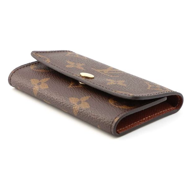 9563490 02 Louis Vuitton Key Case Monogram Multicle 6 Brown Metal Fittings