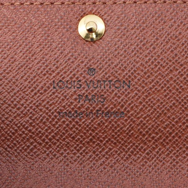 9563490 06 Louis Vuitton Key Case Monogram Multicle 6 Brown Metal Fittings