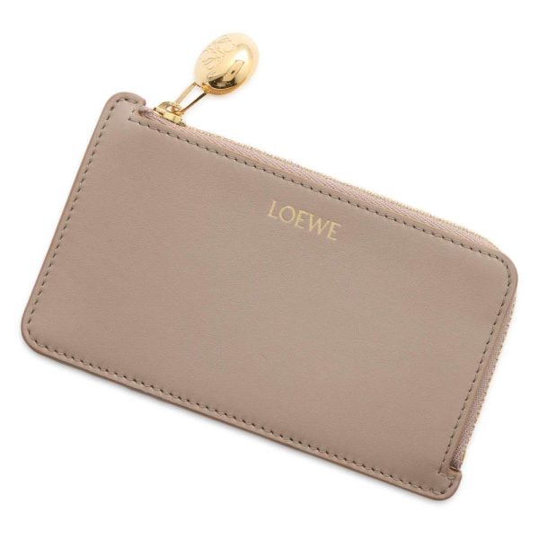 9565586 01 LOEWE Pebble Shiny Napa Calf Coin Case Beige