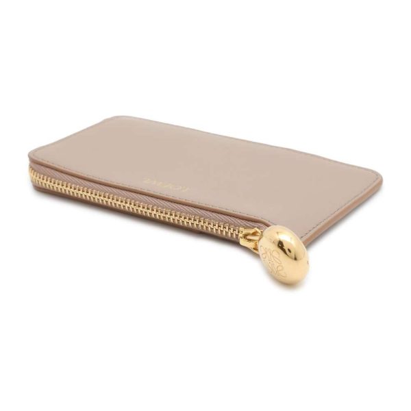 9565586 02 LOEWE Pebble Shiny Napa Calf Coin Case Beige