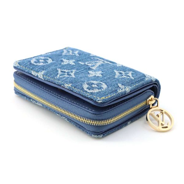 9566736 02 Louis Vuitton Wallet Denim Remi Portefeuille Blue