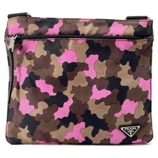 9566934 01 Prada Shoulder Bag Camouflage Nylon Bag Black