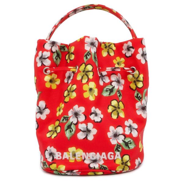 9566989 01 Balenciaga Bucket Drawstring Wheel Flower 2way Bag