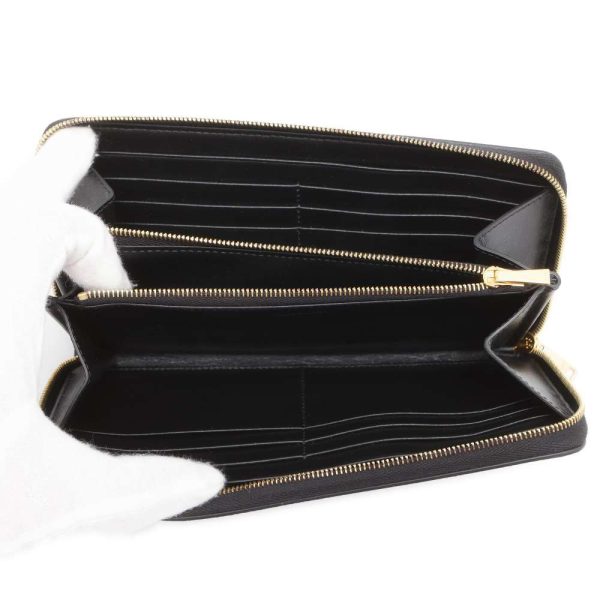 9566996 04 Celine Large Zipped Wallet Black