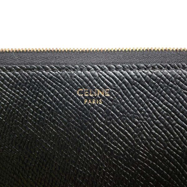 9566996 08 Celine Large Zipped Wallet Black