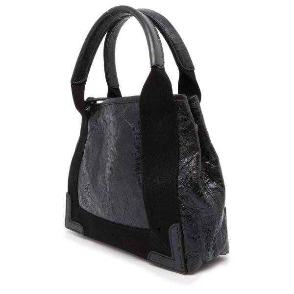 9567016 02 Balenciaga Blue Cabas XS Tote Bag Black