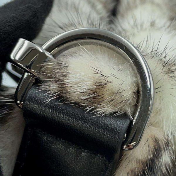 9567085 11 Christian Dior Saddle Oblique Mink Fur 2way Handbag