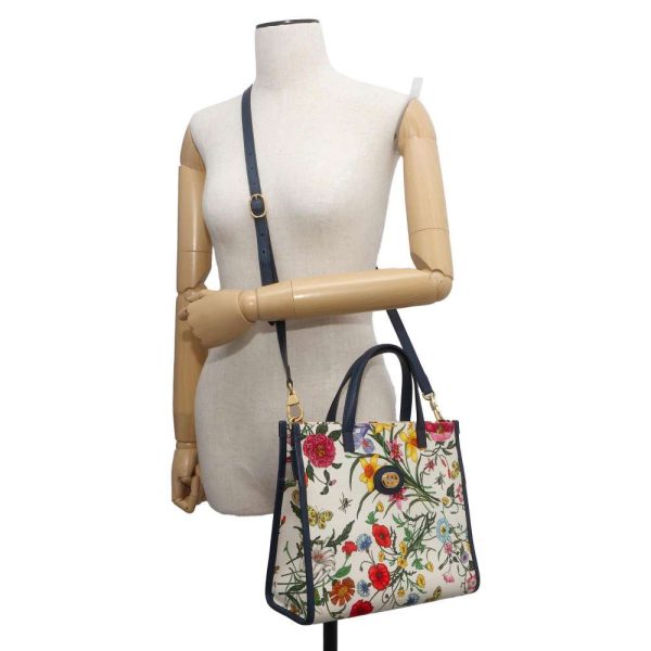 9567139 05 Gucci Handbag Flora 550141 2way Shoulder Bag Flower White