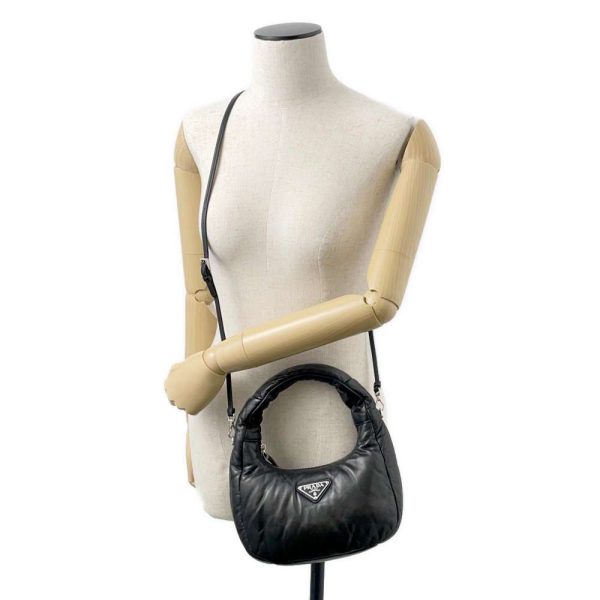 9571419 05 Prada Padded Nappa Handbag 2way Shoulder Bag Black