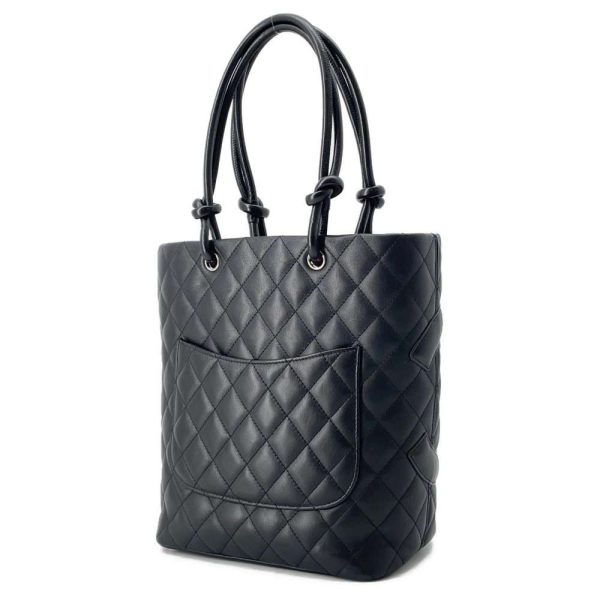 9573895 02 CHANEL Cambon Line Coco Mark Medium Tote Black