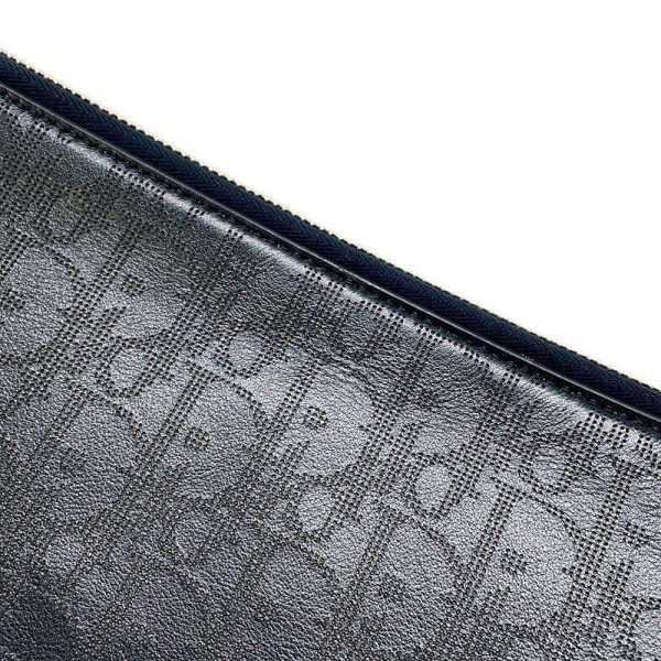 9574199 08 Christian Dior Oblique Galaxy Clutch Bag Black