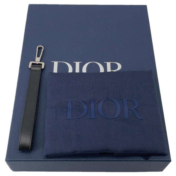 9574199 15 Christian Dior Oblique Galaxy Clutch Bag Black