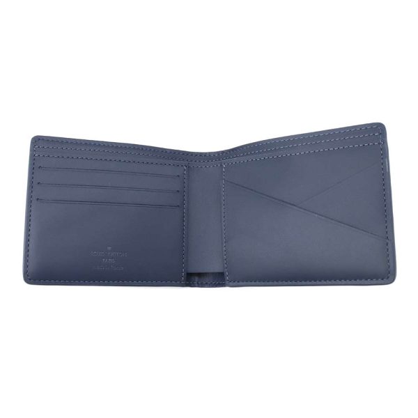 9575134 04 Louis Vuitton Portefeuille Multiple Wallet Shadow Blue Marine