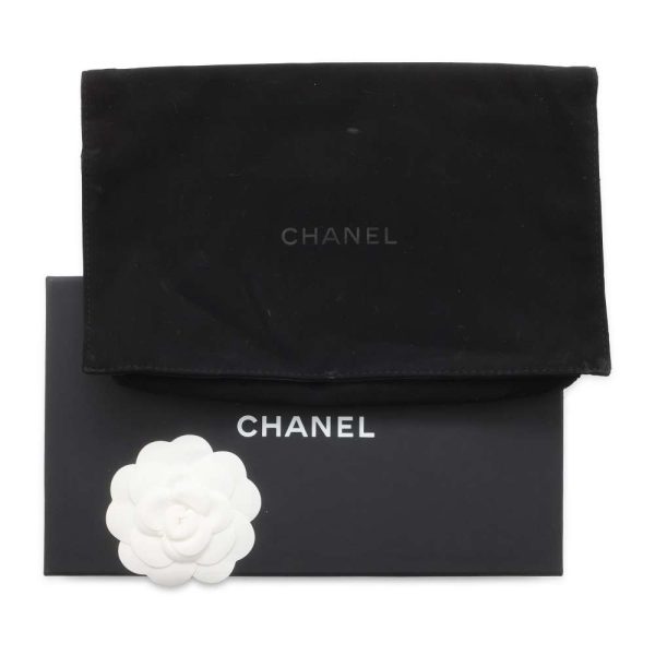 9580022 14 CHANEL Chain Wallet CocoMark Camellia Lambskin Chain Bag Black