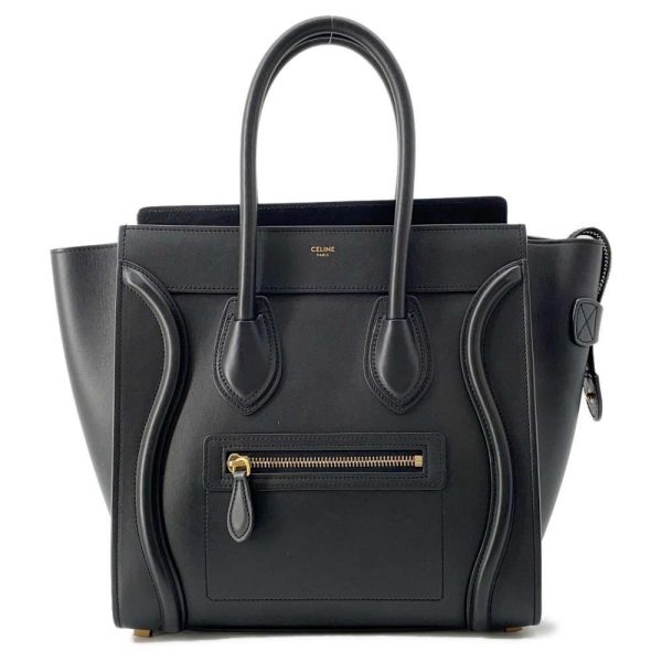 9581197 01 Celine Luggage Shopper Micro Handbag Black