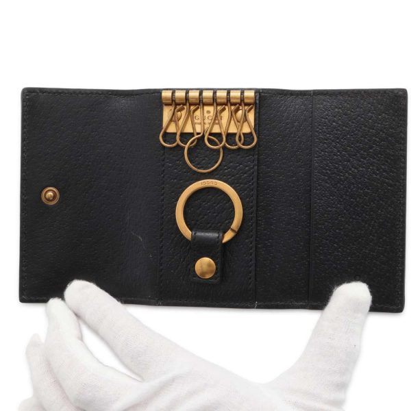 9581944 04 Gucci GG Marmont Key Case Black