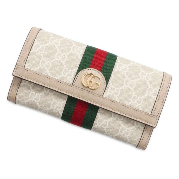 9584822 01 Gucci GG Supreme Ophidia Continental Wallet Bifold