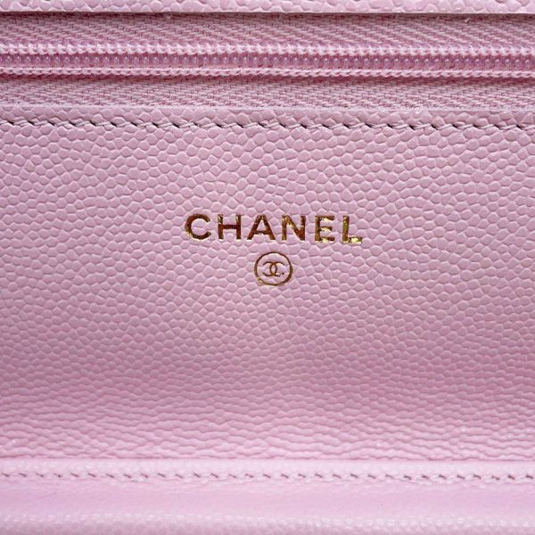 9586147 09 Chanel Chain Wallet Matelasse Coco Mark Caviar Skin Wallet