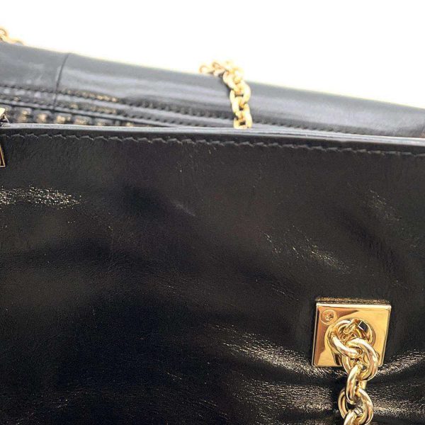 9587281 07 Fendi Chain Shoulder Bag Black