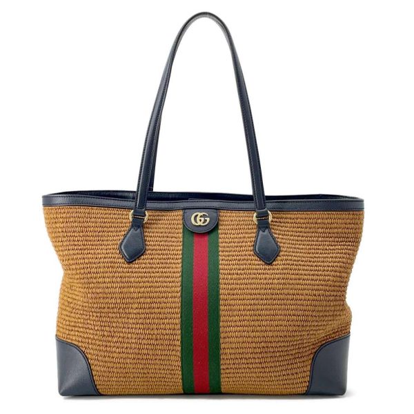 9588790 01 Gucci GG Marmont Raffia Medium Tote Bag Web