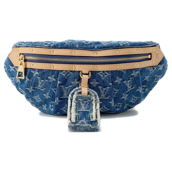 9590038 01 Louis Vuitton High Rise Body Bag Monogram Denim Blue