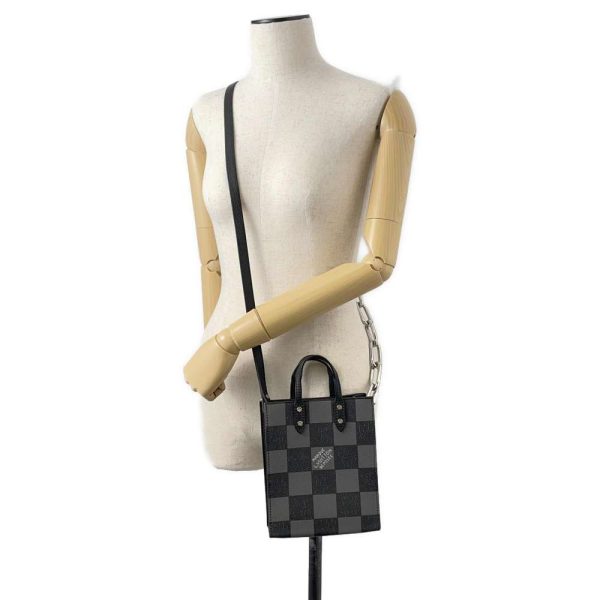 9590045 05 Louis Vuitton Handbag Damier Checkerboard Sac XS N60479 2way Shoulder Bag Black