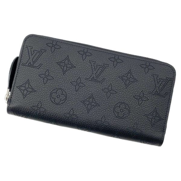 9591752 01 LOUIS VUITTON Long Mahina Zippy Wallet M61867 Black