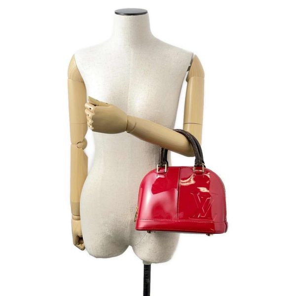 9591899 04 Louis Vuitton Patent Leather Alma BB Red Shoulder Bag