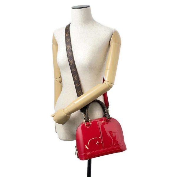 9591899 05 Louis Vuitton Patent Leather Alma BB Red Shoulder Bag