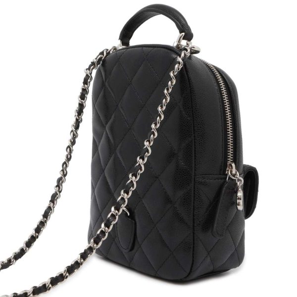 9593985 02 Chanel Backpack Matelasse Coco Mark Caviar Skin Mini Bag