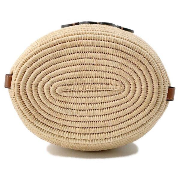 9594449 03 LOEWE Beehive Raffia Calf Basket Bag